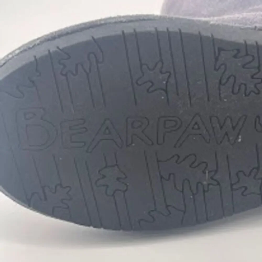 Bearpaw Gray Suede Mid-Calf ‎ Boots with Buckle Detail and Decorative Buttons